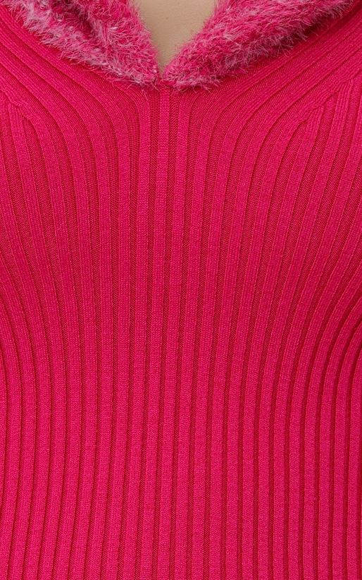 BLUGIRL-Rochie tricotata cu guler din blana